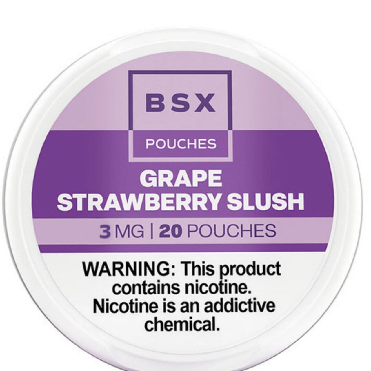 BSXPouches_GrapeStrawberrySlush_3-3000x3000-1.jpg Grape Strawberry Slush BSX Nicotine Pouches 3mg