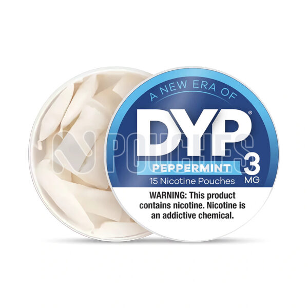Open Box Peppermint DYP Nicotine Pouches 3mg