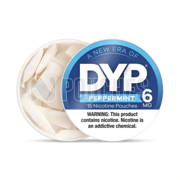 Open Box Peppermint DYP Nicotine Pouches 6mg