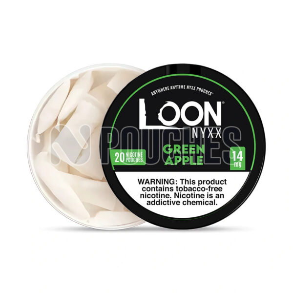 Open Box Green Apple Loon NYXX Nicotine Pouches 14mg