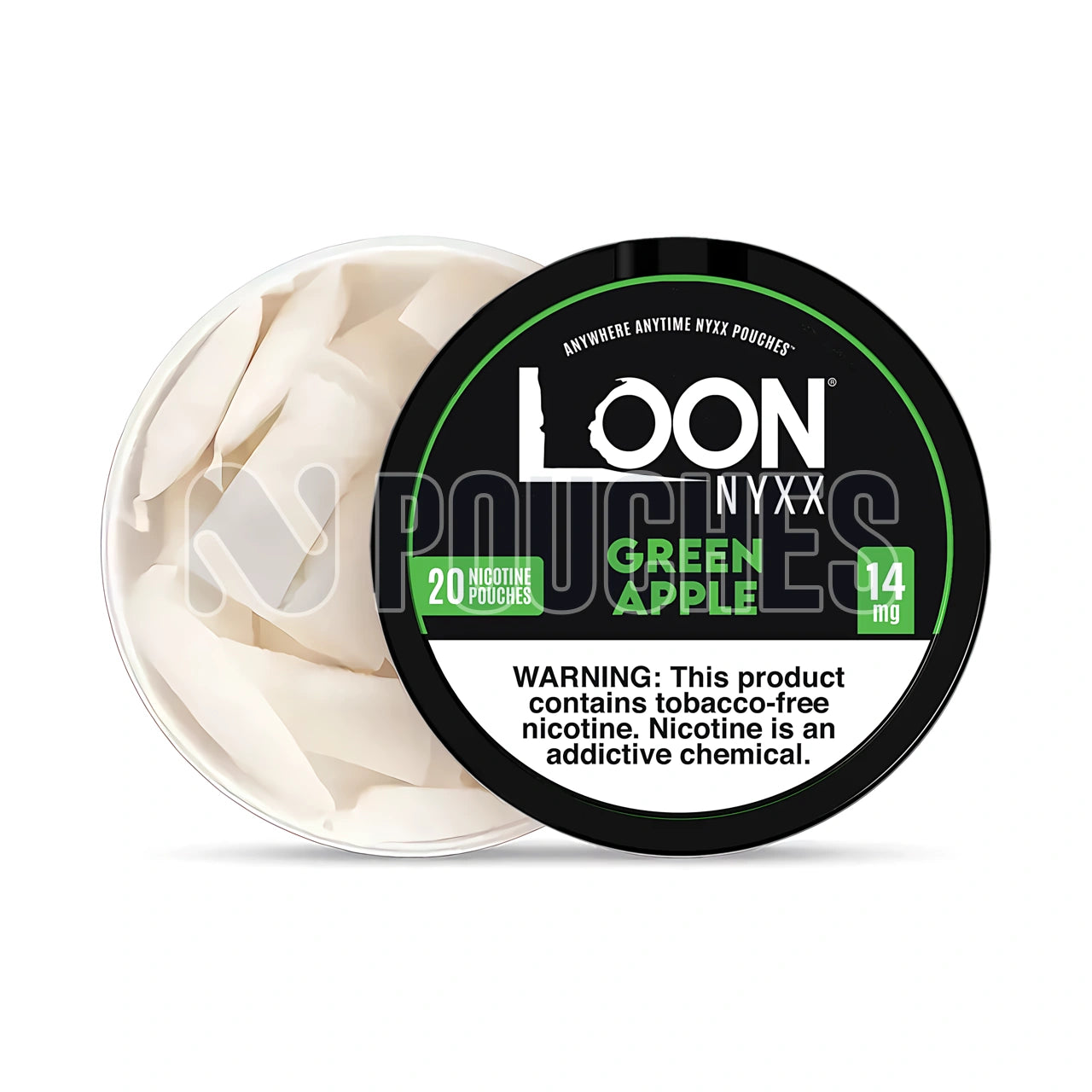 Open Box Green Apple Loon NYXX Nicotine Pouches 14mg