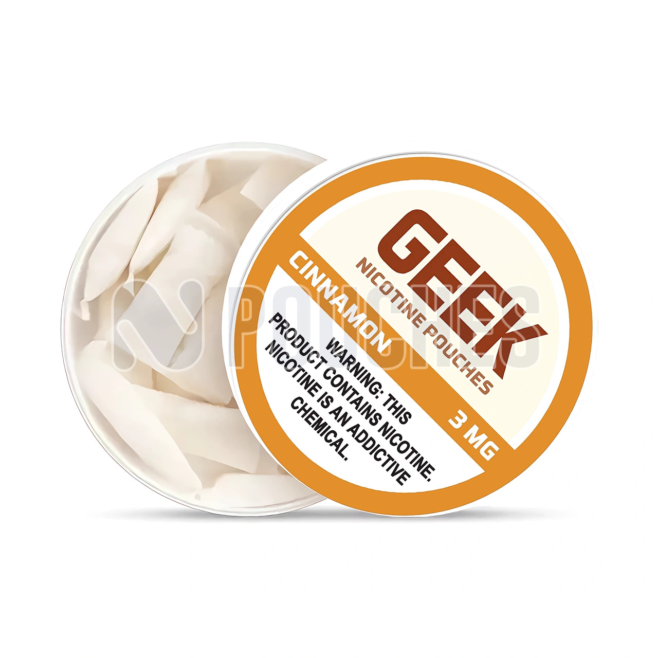 Open Box Cinnamon GEEK Nicotine Pouches 3mg