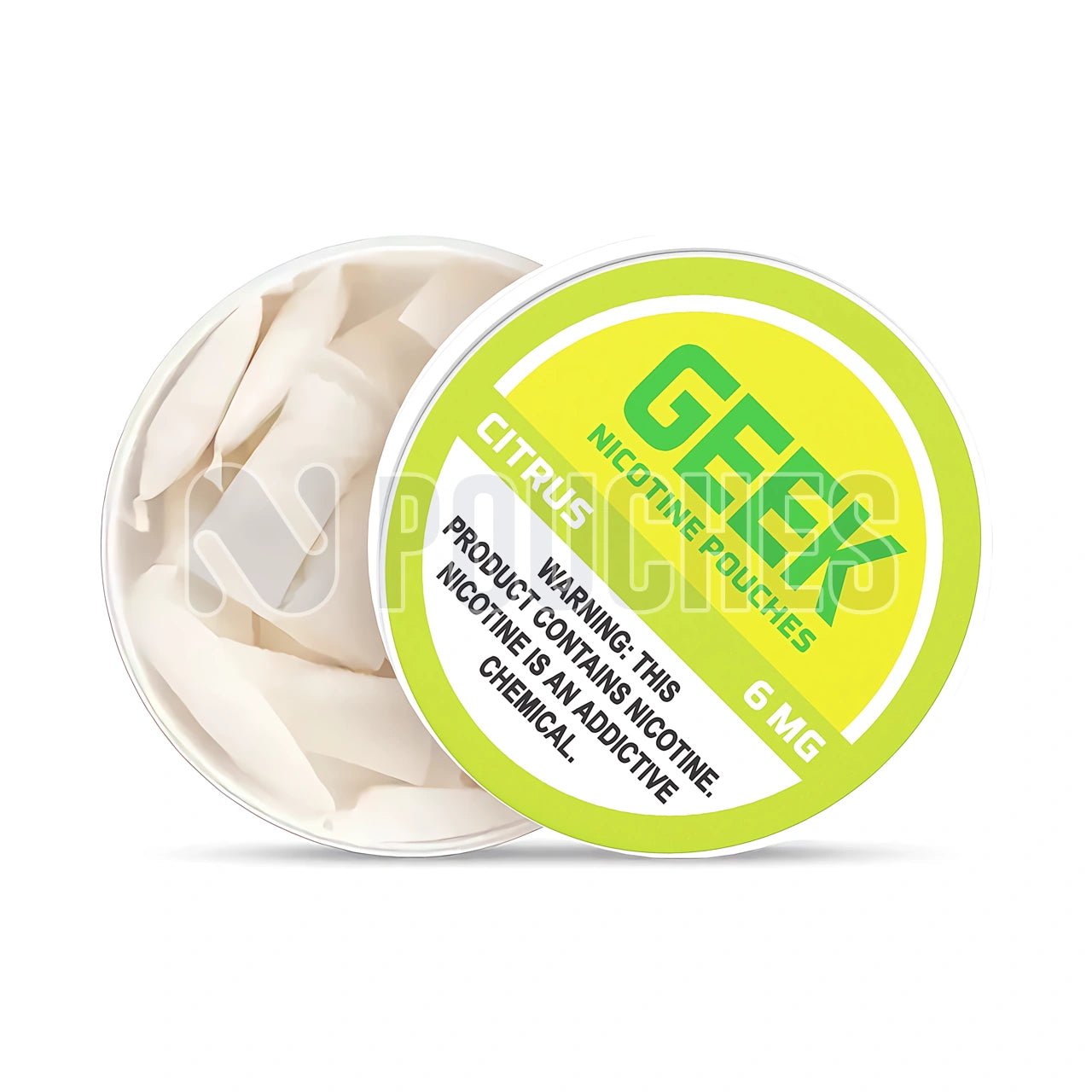Open Box Citrus GEEK Nicotine Pouches 6mg