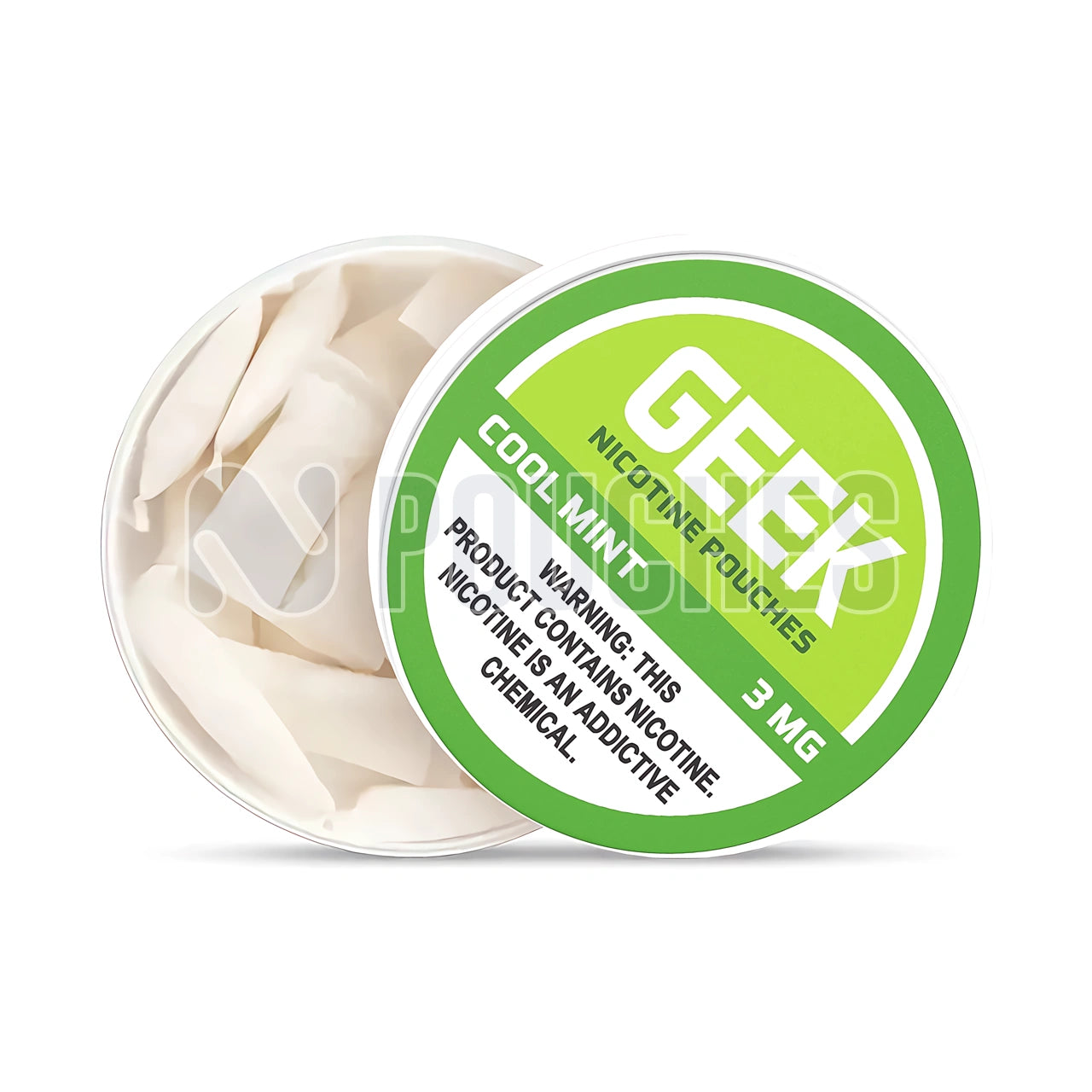 Open Box Cool Mint GEEK Nicotine Pouches 3mg