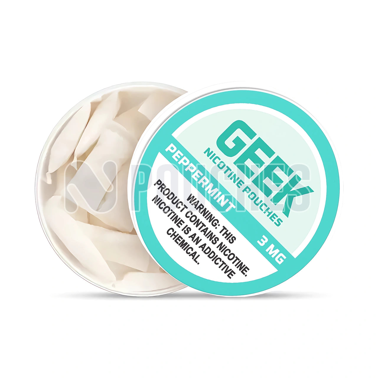 Open Box Peppermint GEEK Nicotine Pouches 3mg