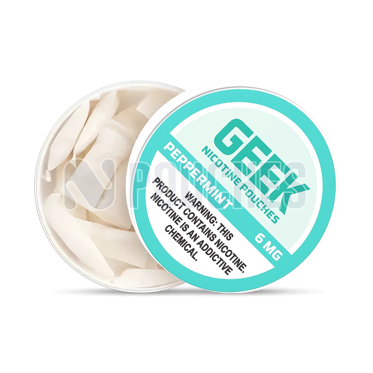 Open Box Peppermint GEEK Nicotine Pouches 6mg