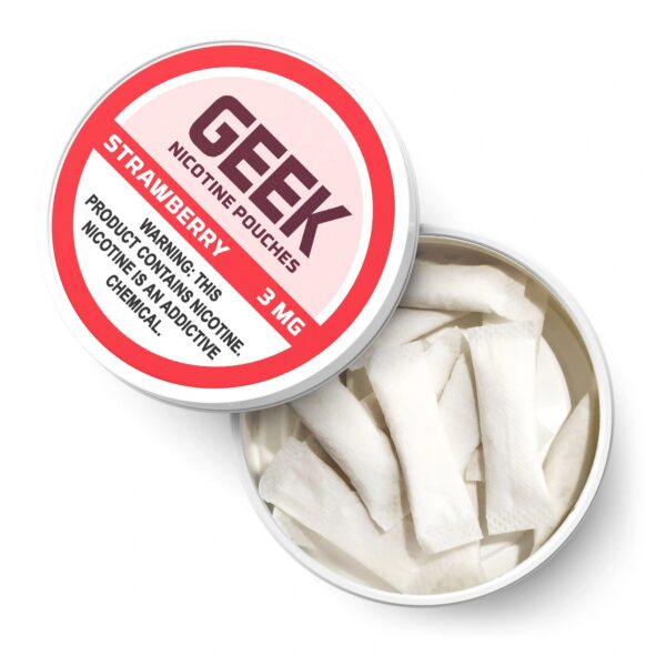 Strawberry GEEK Nicotine Pouches 3mg