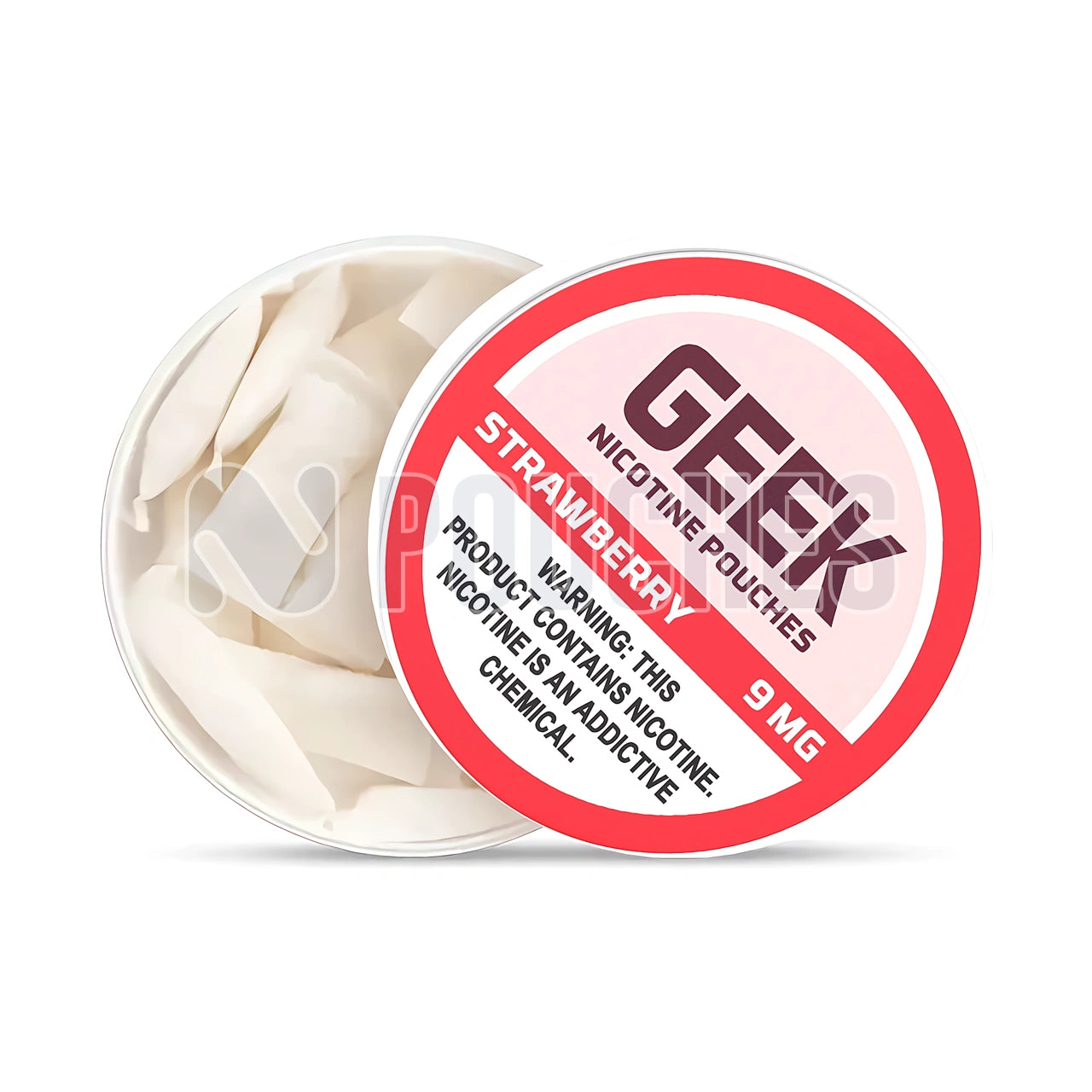 Open Box Strawberry GEEK Nicotine Pouches 9mg