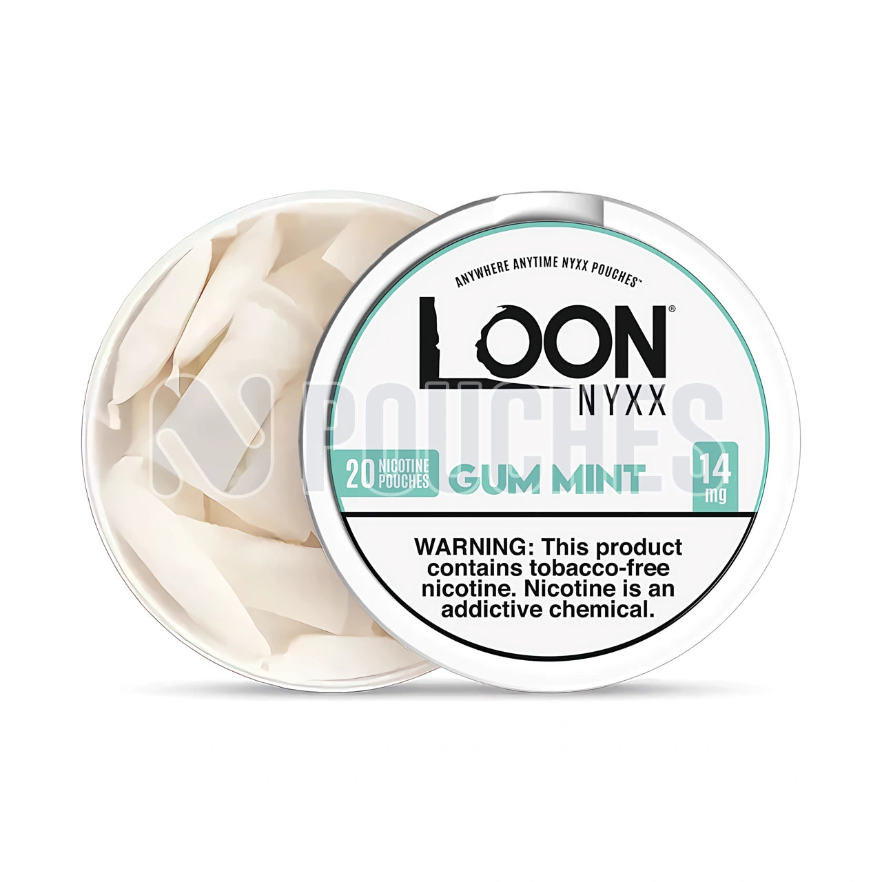 Open Box Gum Mint Loon NYXX Nicotine Pouches 14mg
