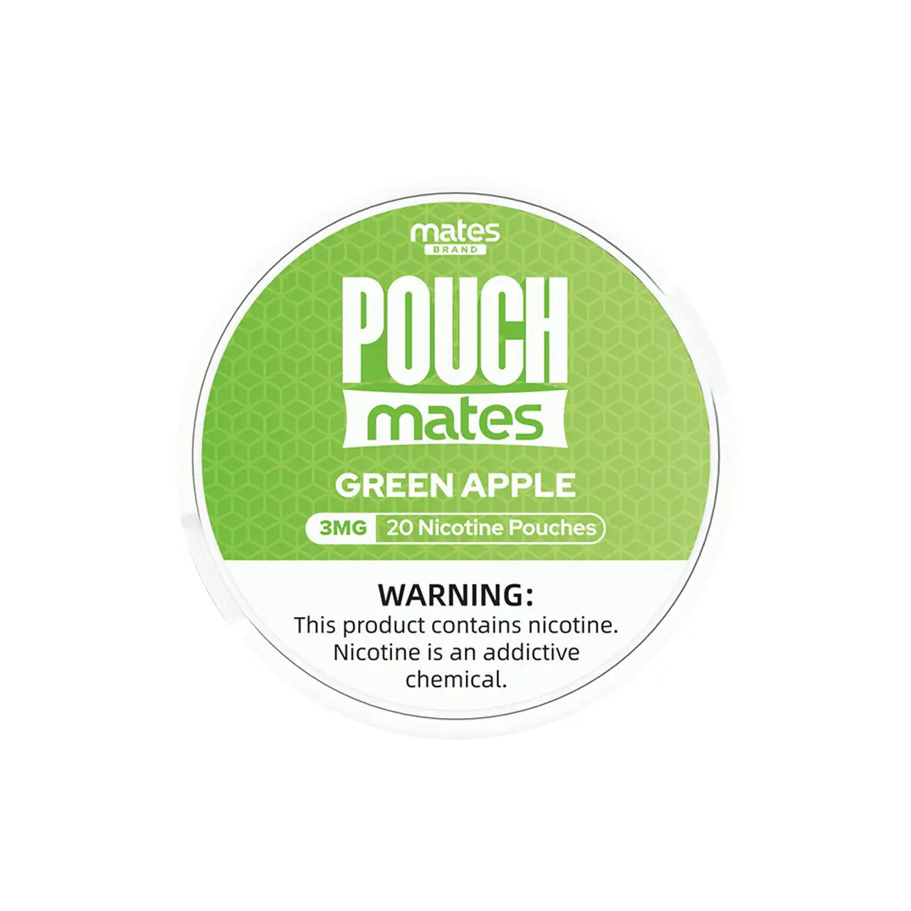 Mates-Brand-PouchMates-Nicotine-20-Pouches-Per-Can-Pack-of-5-Cans-GREEN_APPLE.jpg Green Apple PouchMates Nicotine Pouches 3mg