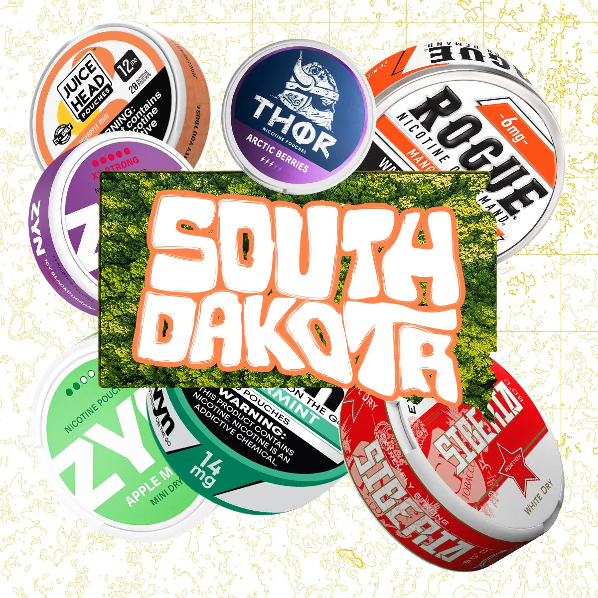Nicotine Pouches Delivered to South Dakota