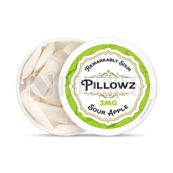 Open Box Sour Apple Pillowz Nicotine Pouches 3mg