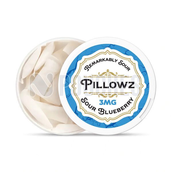 Open Box Sour Blueberry Pillowz Nicotine Pouches 3mg