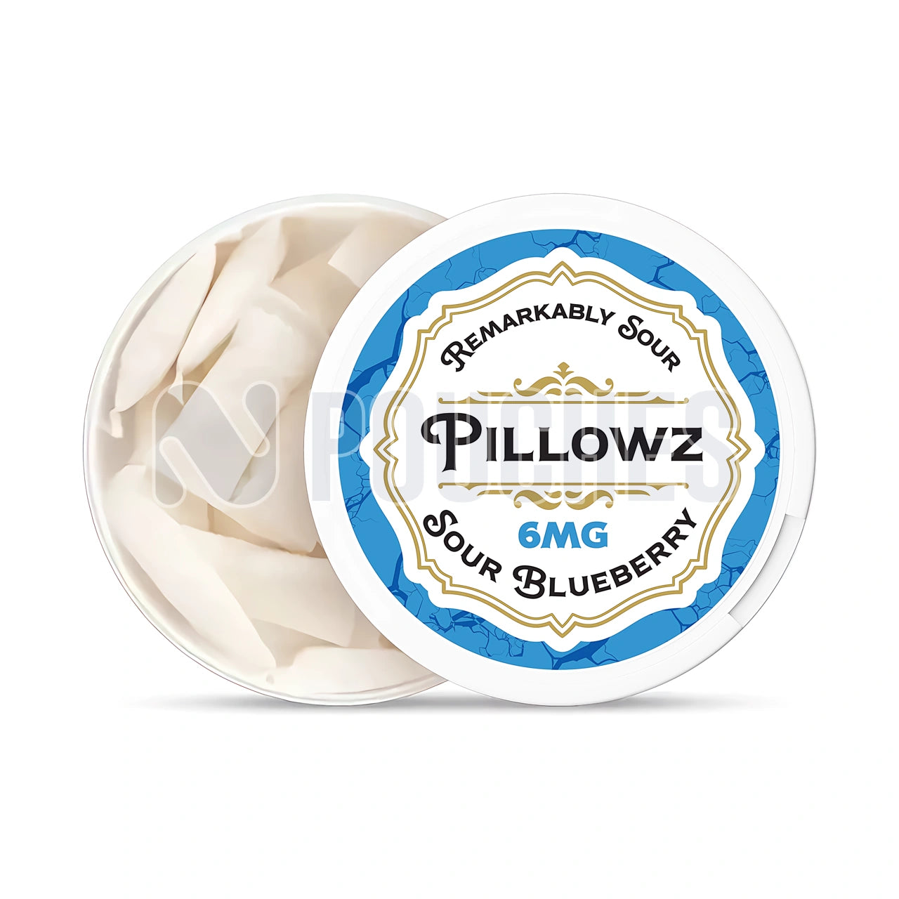 Open Box Sour Blueberry Pillowz Nicotine Pouches 6mg