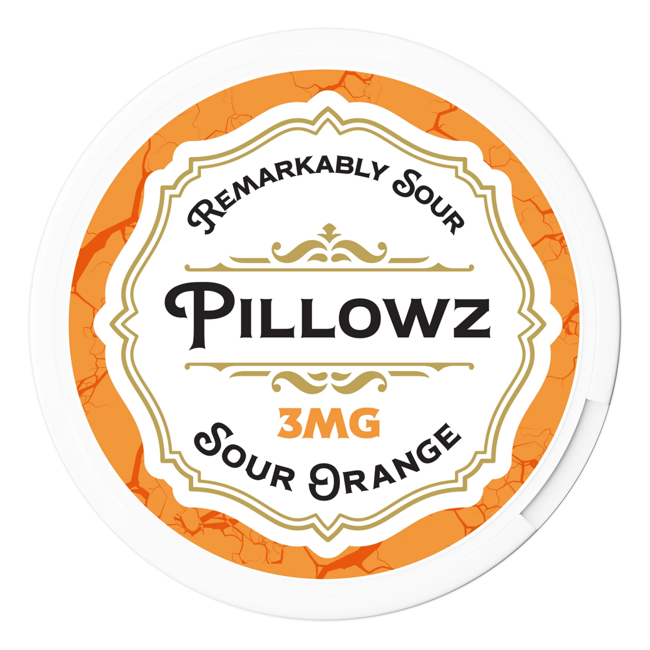 Pillowz_SourOrange_3mg_Single_Front_Transparent_4.png Sour Orange Pillowz Nicotine Pouches 3mg