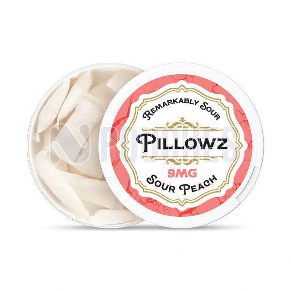 Open Box Sour Peach Pillowz Nicotine Pouches 9mg