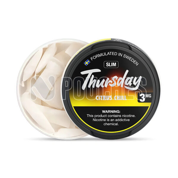 Open Box Citrus Chill - Wet Slim Thursday Nicotine Pouches 3mg