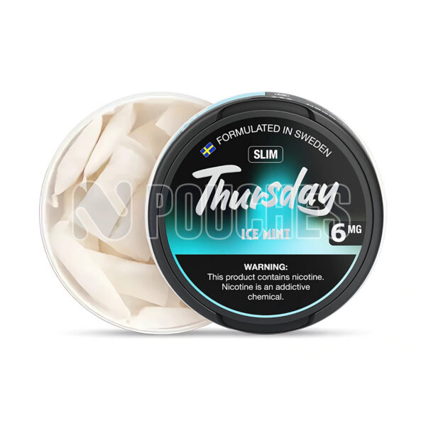 Open Box Ice Mint - Wet Slim Thursday Nicotine Pouches 6mg
