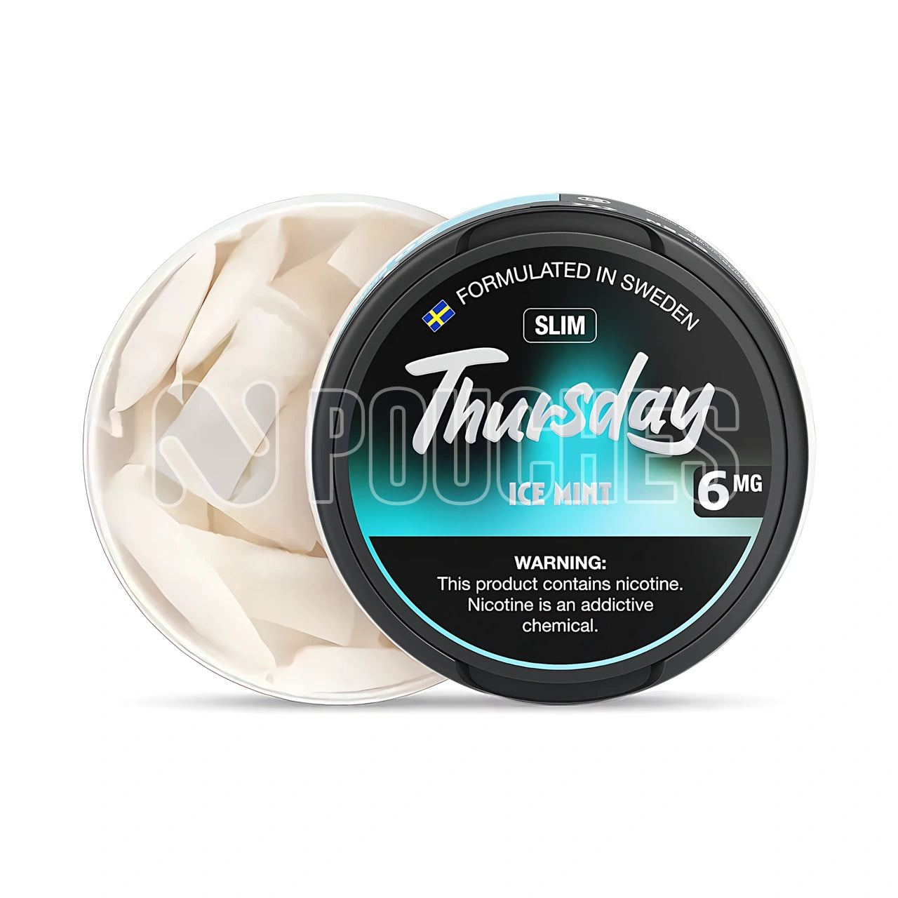 Open Box Ice Mint - Wet Slim Thursday Nicotine Pouches 6mg