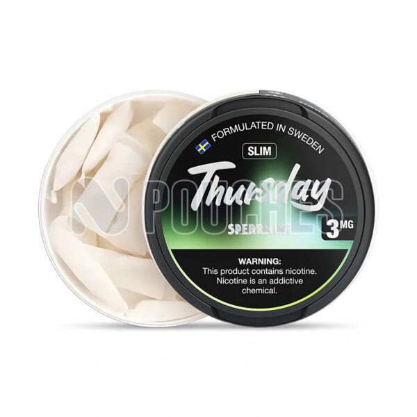 Open Box Spearmint - Wet Slim Thursday Nicotine Pouches 3mg