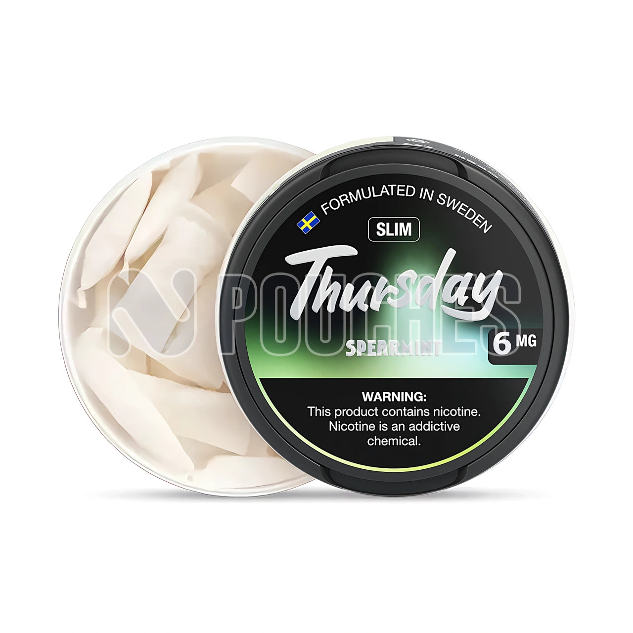 Open Box Spearmint - Wet Slim Thursday Nicotine Pouches 6mg