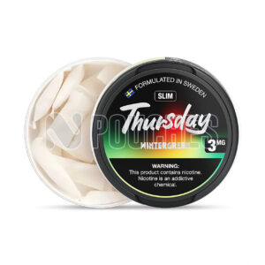 Open Box Wintergreen - Wet Slim Thursday Nicotine Pouches 3mg