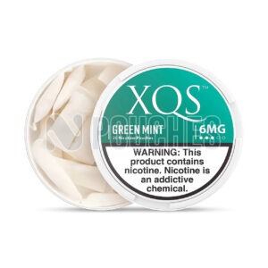 Open Box Green Mint XQS Nicotine Pouches 6mg