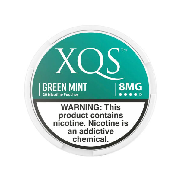 Green Mint XQS Nicotine Pouches 8mg