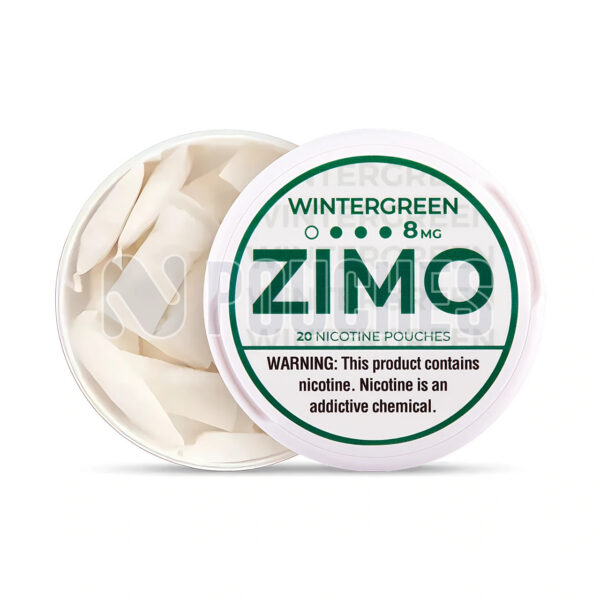 Open Box Wintergreen ZIMO Nicotine Pouches 8mg