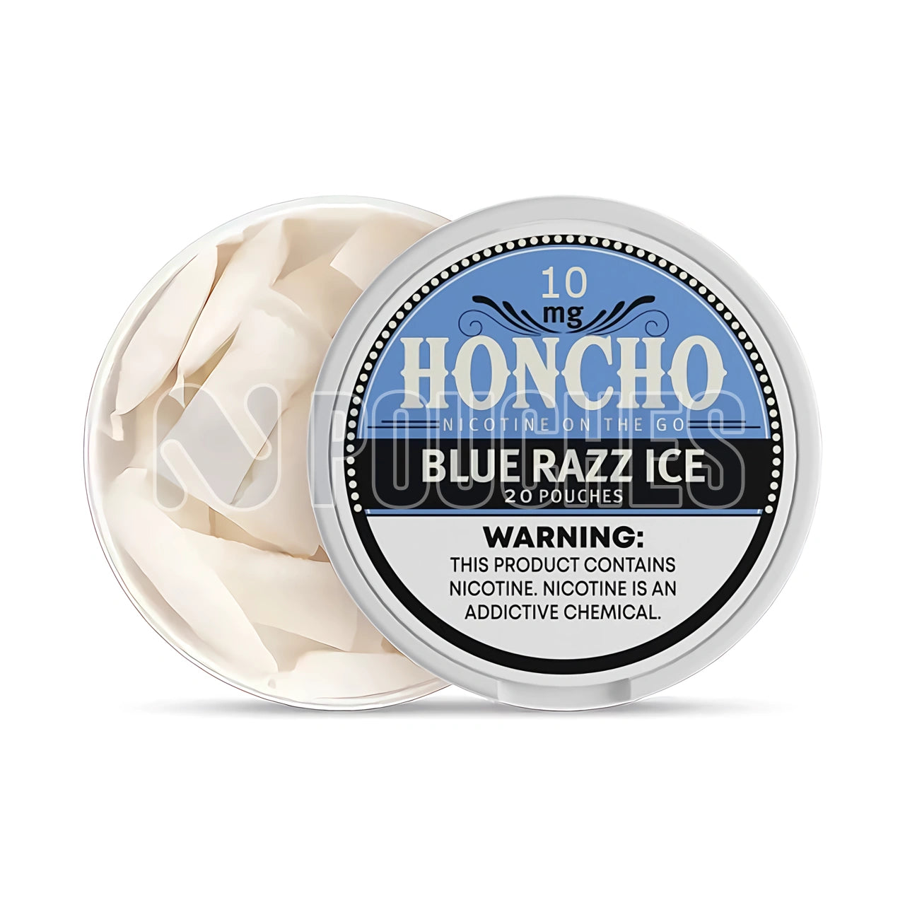 Open Box Blue Razz Ice Honcho Nicotine Pouches 10mg