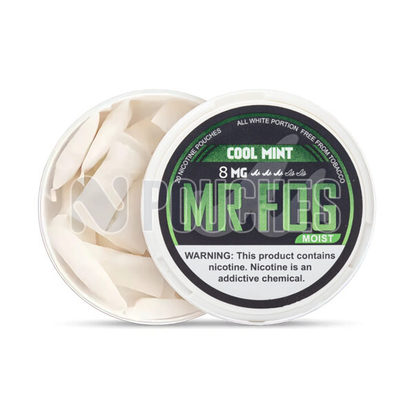 Open Box Cool Mint Mr Fog Nicotine Pouches 8mg Moist