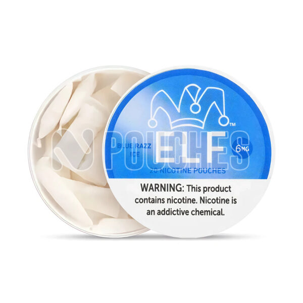 Open Box Blue Razz Ice ELF Nicotine Pouches 6mg
