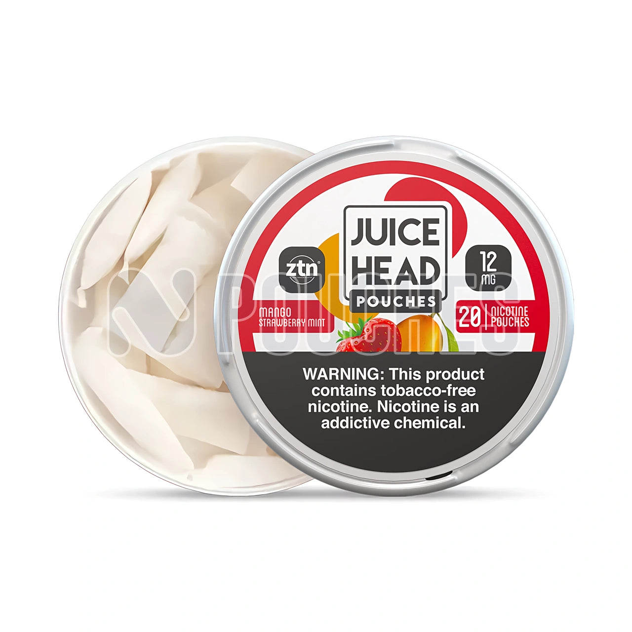 Open Box Mango Strawberry Mint Juice Head Nicotine Pouches 12mg