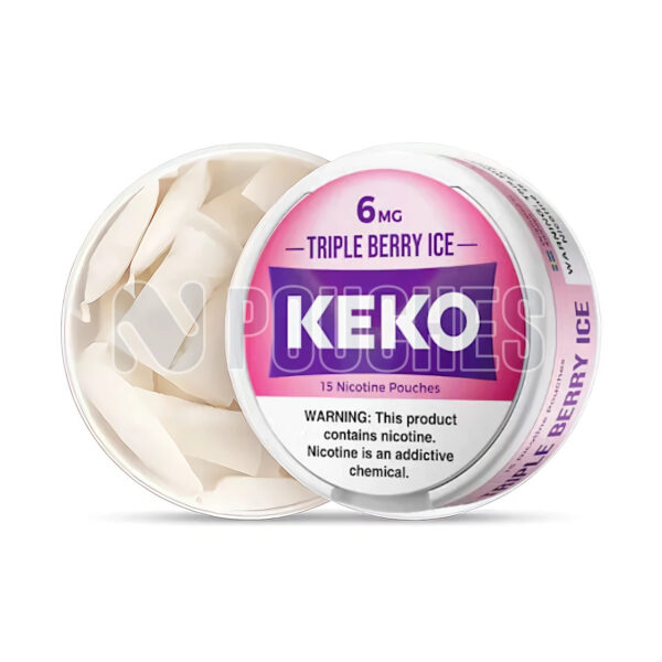 Open Box Triple Berry Ice KEKO Nicotine Pouches 6mg