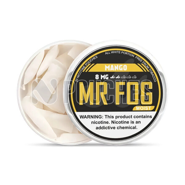 Open Box Mango Mr Fog Nicotine Pouches 8mg Moist