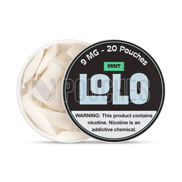 Open Box Mint LoLo Nicotine Pouches 9mg