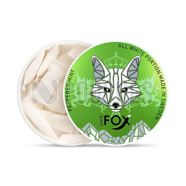 Open Box Peppered Mint - 12mg/pouch White Fox Nicotine Pouches