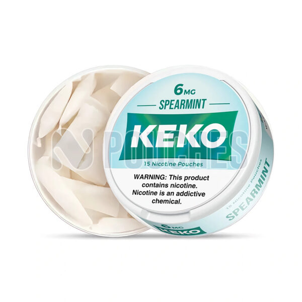 Open Box Spearmint KEKO Nicotine Pouches 6mg