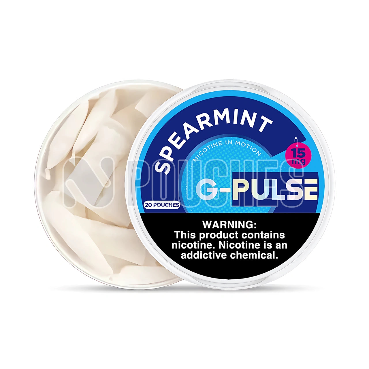 Open Box Spearmint G-Pulse Nicotine Pouches 15mg
