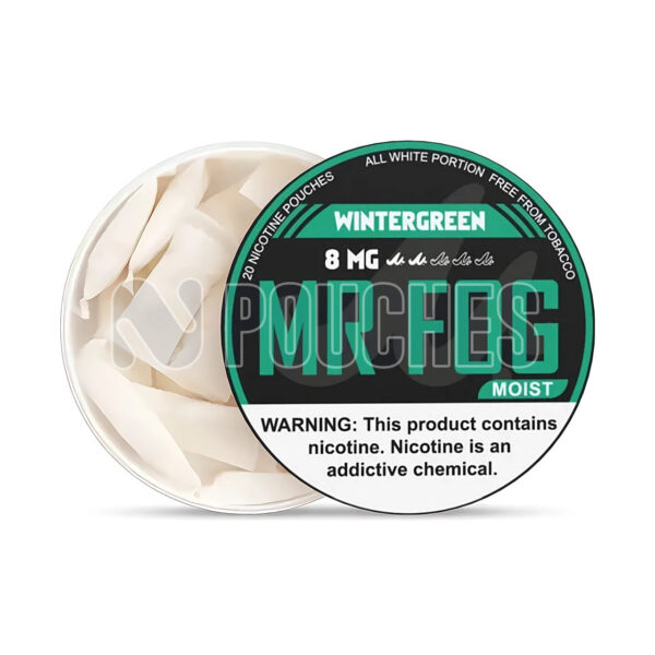 Open Box Wintergreen Mr Fog Nicotine Pouches 8mg Moist